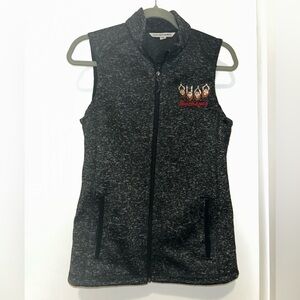 Port Authority Women's Ohio Staye Black Full-Zip Vest - Buckeyes Embroidered Med